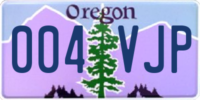 OR license plate 004VJP