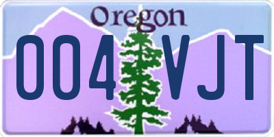 OR license plate 004VJT