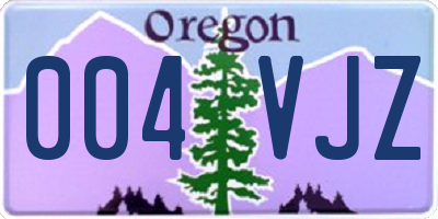 OR license plate 004VJZ