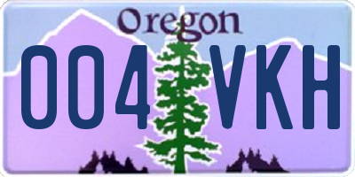OR license plate 004VKH