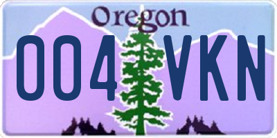 OR license plate 004VKN