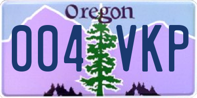 OR license plate 004VKP
