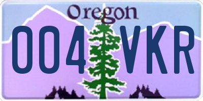 OR license plate 004VKR