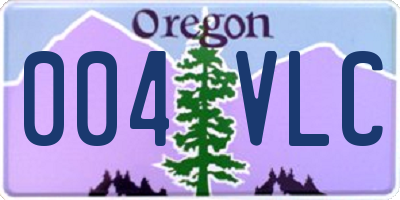 OR license plate 004VLC