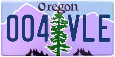 OR license plate 004VLE