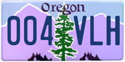 OR license plate 004VLH