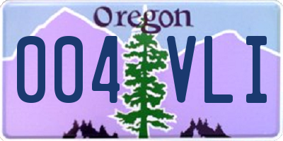 OR license plate 004VLI