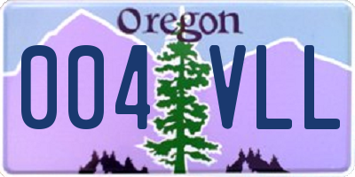 OR license plate 004VLL