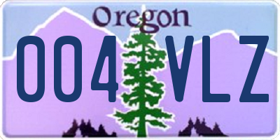OR license plate 004VLZ