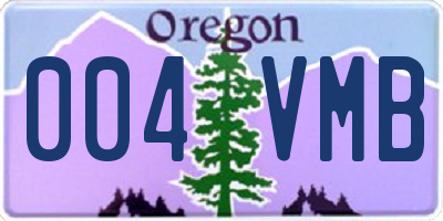 OR license plate 004VMB