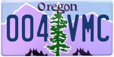 OR license plate 004VMC