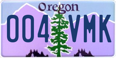 OR license plate 004VMK