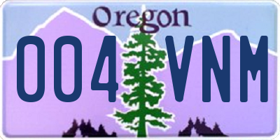 OR license plate 004VNM