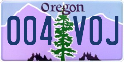 OR license plate 004VOJ