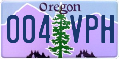 OR license plate 004VPH
