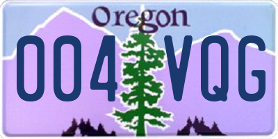 OR license plate 004VQG