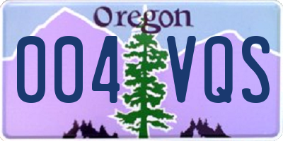 OR license plate 004VQS
