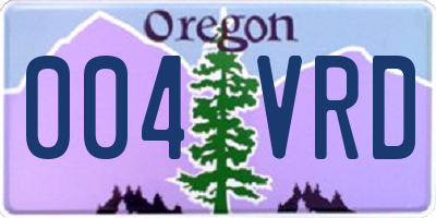 OR license plate 004VRD