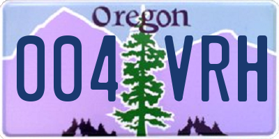 OR license plate 004VRH
