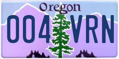 OR license plate 004VRN