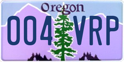 OR license plate 004VRP