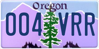 OR license plate 004VRR