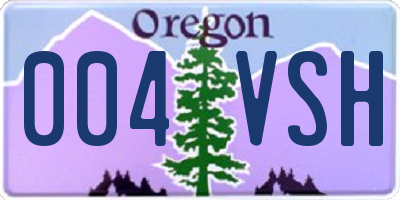OR license plate 004VSH