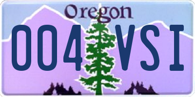 OR license plate 004VSI