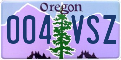 OR license plate 004VSZ