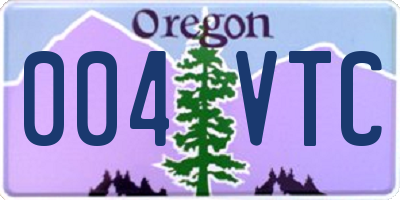 OR license plate 004VTC