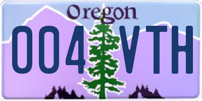 OR license plate 004VTH