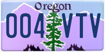 OR license plate 004VTV