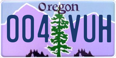 OR license plate 004VUH
