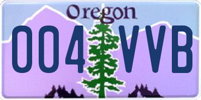 OR license plate 004VVB