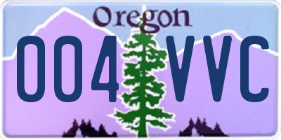OR license plate 004VVC