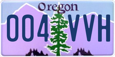 OR license plate 004VVH