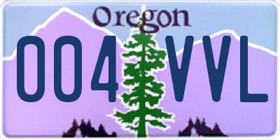 OR license plate 004VVL