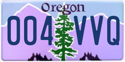 OR license plate 004VVQ