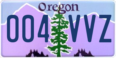 OR license plate 004VVZ