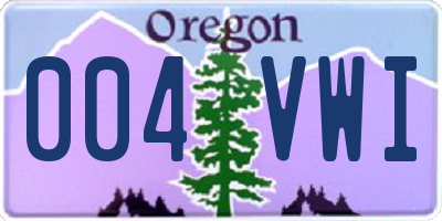 OR license plate 004VWI