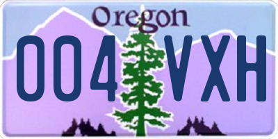 OR license plate 004VXH