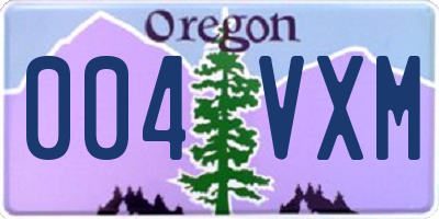 OR license plate 004VXM
