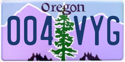 OR license plate 004VYG