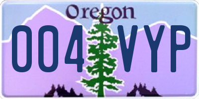 OR license plate 004VYP