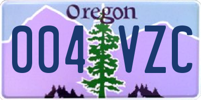 OR license plate 004VZC