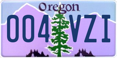 OR license plate 004VZI