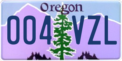 OR license plate 004VZL