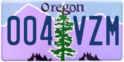 OR license plate 004VZM