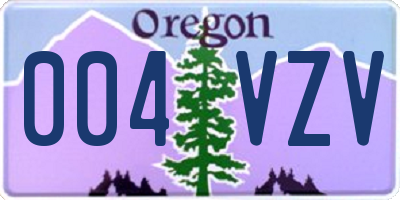 OR license plate 004VZV