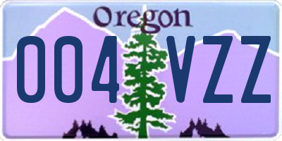 OR license plate 004VZZ